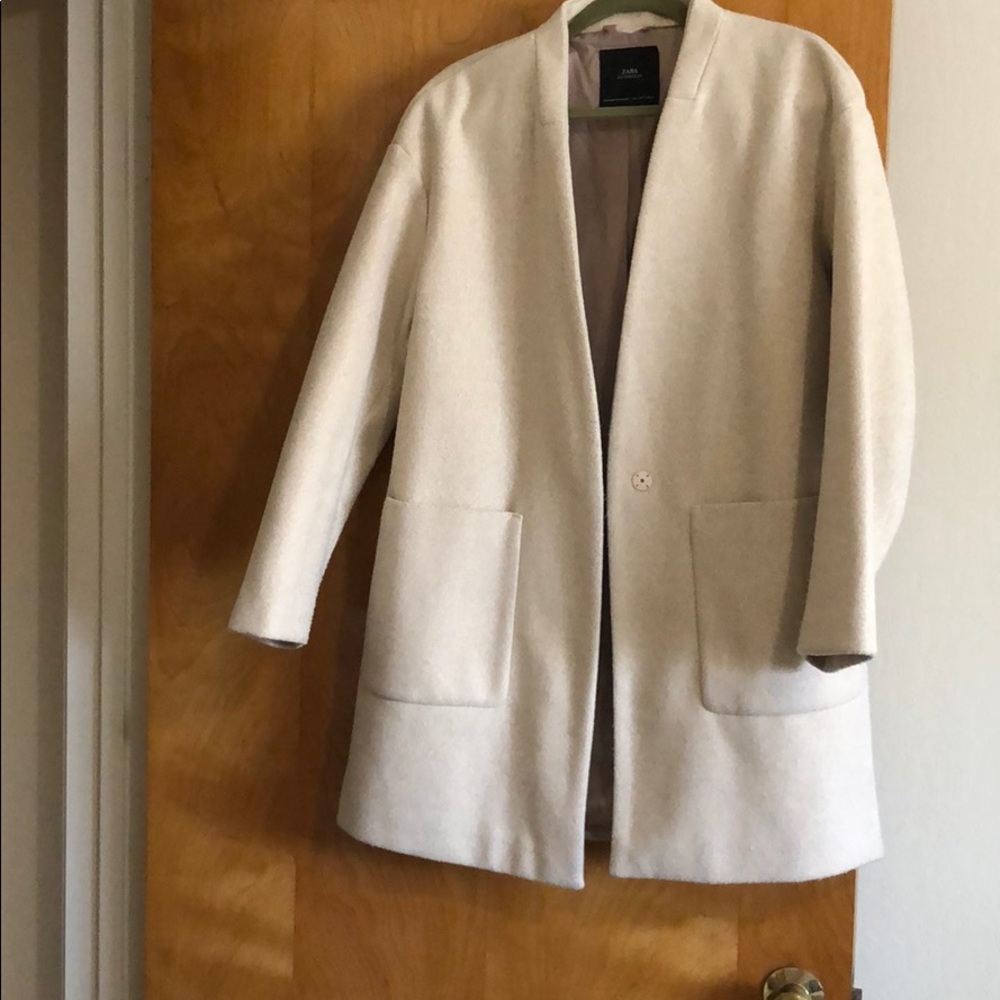 Zara Outerwear Collarless Coat